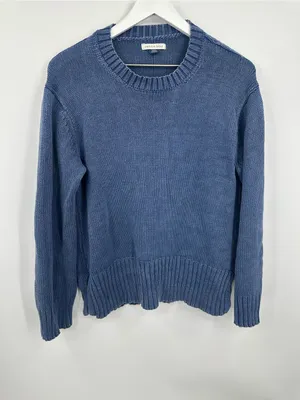 American Eagle Blue Knit Sweater Size Small Boho thumbnail 10