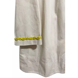 Boden Artisan‎ Cream Coat W/Gray Bobble Buttons & Kiwi Trim Women's Size L/XL thumbnail 7