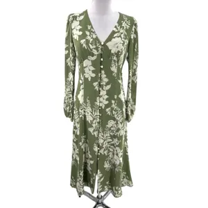Reformation Brogan Dress in‎ Willow floral midi sz 4 thumbnail 5