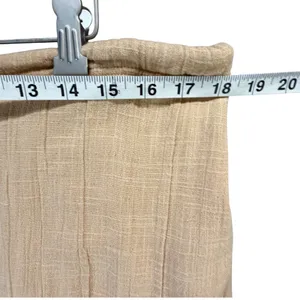 Free People In The Spotlight Midi Skirt Women M Tan Textured Boho Coastal Beachy thumbnail 6