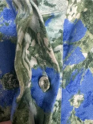 Tuckernuck Jardin De Fleurs Royal Shirt Dress Blue Floral Sleeveless Medium M thumbnail 8