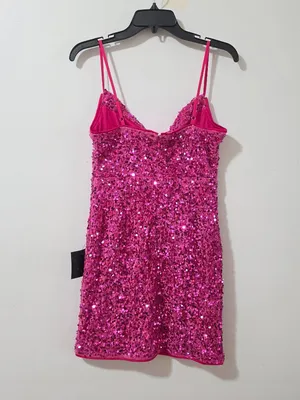 Lulus Dazzling Vibe Magenta Sequin Mini Bodycon Dress - Pink Magenta - Size M thumbnail 5