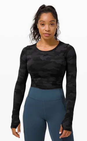 Lululemon black camo long sleeve  thumbnail 1