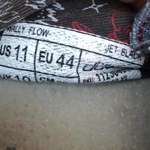 Hey Dude Wally Shoe Flow Jet Black Red Stitch Men US 11 thumbnail 7
