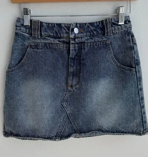 Le Lis Collection Denim Mini Skirt XS Blue Wash Cotton Y2K Casual thumbnail 1
