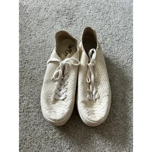 Pippy Snakeskin-Embossed Leather Platform Sneakers Sam Edelman Sz‎ 8 thumbnail 2