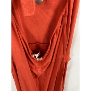 Leith orange halter tie neck maxi dress size small thumbnail 3