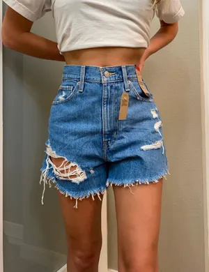 Levi's High Waisted Mom Jean Shorts thumbnail 3