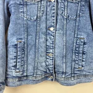 Hollister Women’s Size M Blue Denim Jacket Faux Shearling Lined thumbnail 4