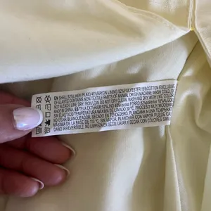 Forever 21 Yellow Linen‎ Blend Puff Sleeve Button Front Mini Dress Small thumbnail 4