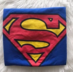 DC Comics Superman T Shirt Large Logo Graphic Tee thumbnail 2