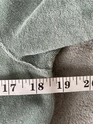 Faherty Women's Cabana Towel Terry Cloth Camp Shirt Sage Green beach surf vacay thumbnail 5