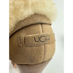 UGG Georgette Women's Brown Suede Leather Sherpa Shearling Fur Platform Boots 8 thumbnail 7
