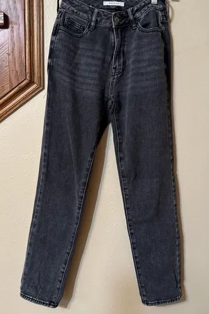 Pacsun black faded wash mom jeans thumbnail 2