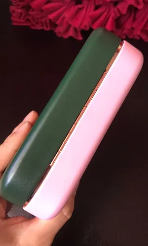 Kate Spade new glasses case with cloths, color in pink and dark green thumbnail 4