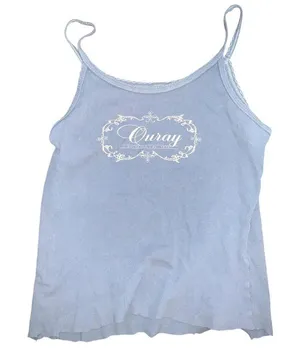 Vintage y2k baby cami Blue Size XL thumbnail 1
