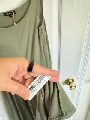 Quince Tencel Jersey Fit & Flare Dress in Sage Green thumbnail 5