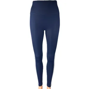All Access x Bandier Women's Blue Striped Yoga Athletic Leggings Pants Size S thumbnail 2
