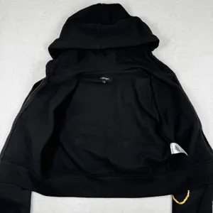 Ed Hardy Love Kills Slowly Cropped Zip Up‎ Hoodie Black Skull Tattoo Y2K Medium thumbnail 6