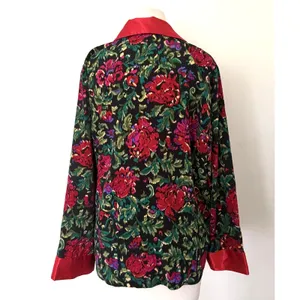 Vintage Victorias Secret Gold Label 90s Satin Floral Pajamas Set Sz M (Flaws) thumbnail 3