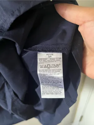 Banana Republic Navy Blue One Shoulder 100% Cotton Poplin Midi Dress Small Beach thumbnail 6