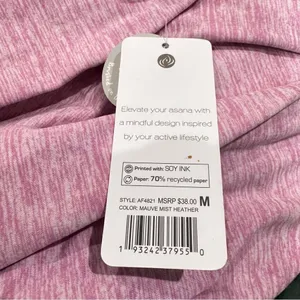 NEW Apana Mauve Fleece Lined Long Sleeve Top Women’s Medium thumbnail 3