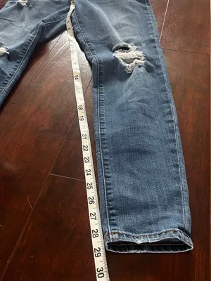 Gap Jeans Size 6/28T Legging Skimmer Distressed thumbnail 2
