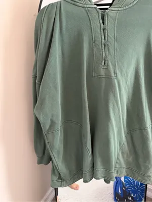 aerie Olive Green Hoodie Sweater thumbnail 3