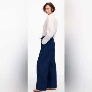 Madewell The Denim Pull-On Wide-Leg Pant Size 30 EUC thumbnail 3