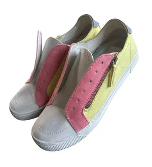 Dolce Vita Miya preppy colorful neon side zip sneakers ladies size 8.5 M US retr thumbnail 1