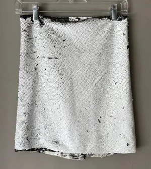 Stardust‎ sz S black white sequin color change mini skirt thumbnail 1