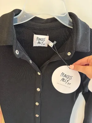 Princess Polly Black Ribbed Button-Up Mini Dress thumbnail 2