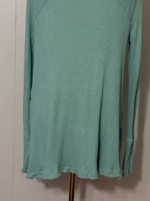 We The Free Free People Malibu Thermal Top Green Size M thumbnail 9