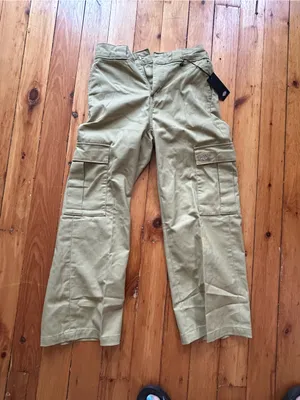 NWT Dickies Wide Leg Cropped Cargo Pants 0 thumbnail 2
