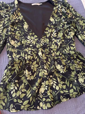 Blue and green blouse thumbnail 3