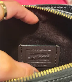 Coach Purse Black Leather thumbnail 6