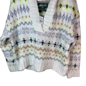 American‎ Eagle Oversized Soft and Cozy Wool Blend Hooded Sweater Gray XS NWT thumbnail 3