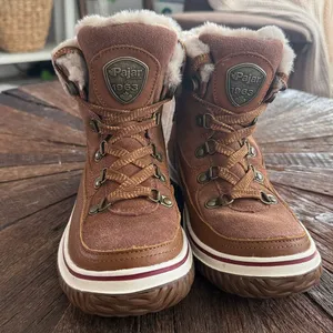 Pajar Canada Giselle Waterproof Leather Snow Boots Fur Lined Brown thumbnail 2