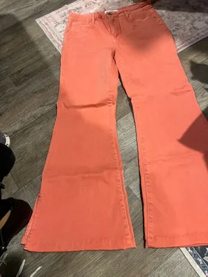 Risen pink like wide leg flare jeans size 11/30 thumbnail 1