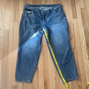 Old Navy Jeans Womens 20 Blue High Rise OG Straight Cotton Medium Wash Denim thumbnail 5