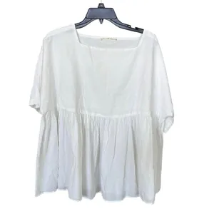 Peruvian Connection 100% Cotton White Blouse Size Small Medium thumbnail 2