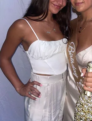 ZARA White Crop Top thumbnail 1