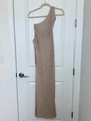 NWT Peppermayo Carryn Knit Maxi Dress S/M Beige Euro Summer Resort It Girl Beach thumbnail 10