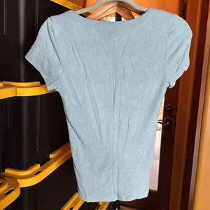 Free People Intimately Hi Honey Baby Tee Shirt Teal Size Small thumbnail 8