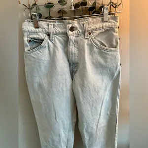Vintage Levi’s 90s Orange Tab tapered leg 550 denim light wash blue jeans thumbnail 2