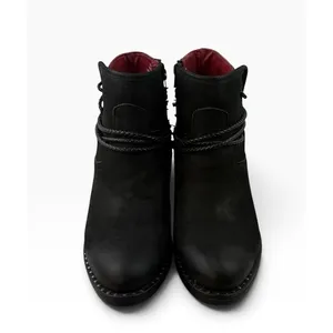 *Ferrini Footwear Ankle Booties Size 7.5 Black Leather Western Cowgirl Festival thumbnail 2