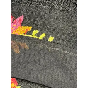 Double D Ranch Black Embroidered Floral Maxi Skirt Lace Hem size Medium thumbnail 7