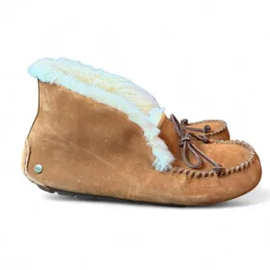 UGG Women’s Chestnut Suede Shearling Moccasin Slippers – Size 10 (S/N 1004806) thumbnail 3