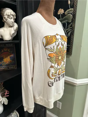 Altar’d State “GRATEFUL” Floral Sweater – Soft & Oversized – Size Small thumbnail 9