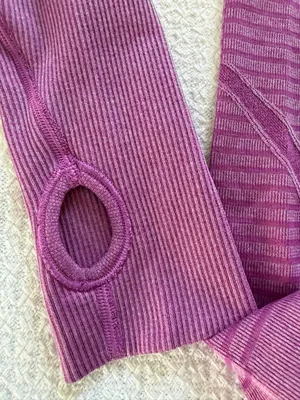 Lululemon Swiftly Tech Long Sleeve Shirt Purple Stripe thumbnail 5